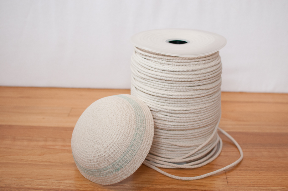 rope bowl from 100% American made cotton braid